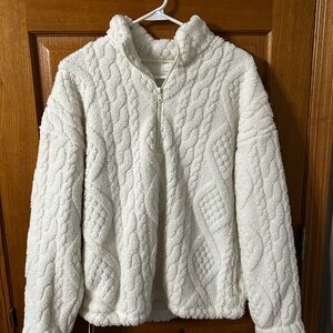 Gilly Hicks Cream Sherpa Pullover